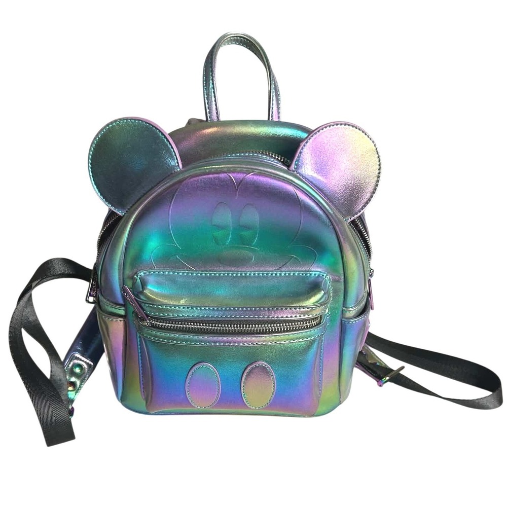 Disney Loungefly Mickey Mouse Iridescent Oil Slick Mini Backpack WDBK0719